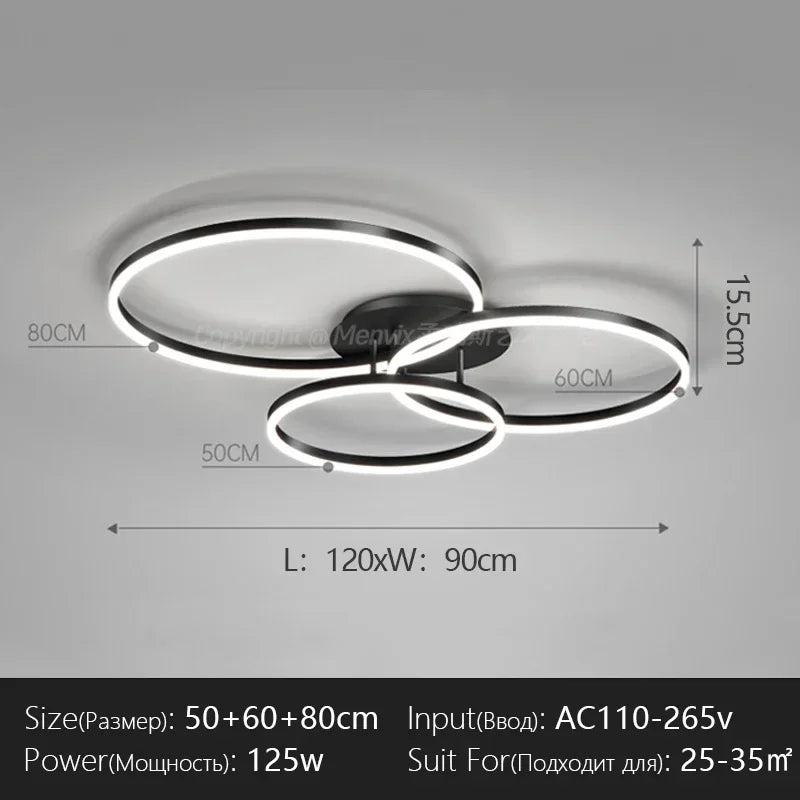 DecorBites™ LED Chandelier Modern Style Ceiling Lamp Bedroom Dining Room Light