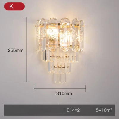 Aplique de pared DecorBites™ Crystal Gold de acero inoxidable con luz LED regulable