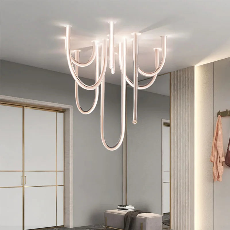 DecorBites™ LED U Shape Chandelier Pendant Lamp Dimmable Ceiling Light