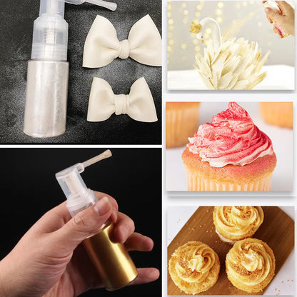 DecorBites™ Glitter Powder Spray: Baking & Decorating Tool for Cake, Cookies, Desserts