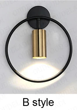 DecorBites™ Brass Ring LED Wall Light for Home Decor and Ambiance