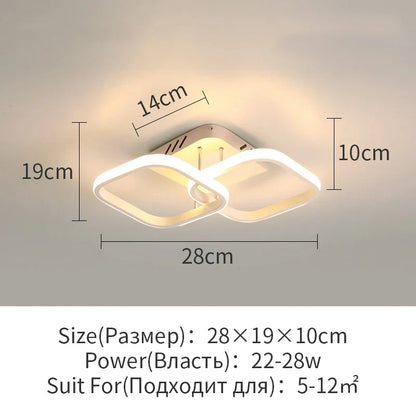 DecorBites™ LED Surface Mounted Aisle Ceiling Lights for Home Lighting