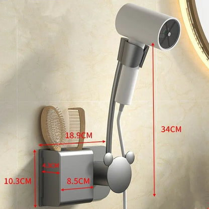 DecorBites™ Bathroom Hair Dryer Holder Wall Mount Storage Rack