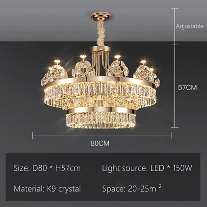 Lámpara de techo de cristal de lujo DecorBites™ - Elegante lámpara colgante para la sala de estar