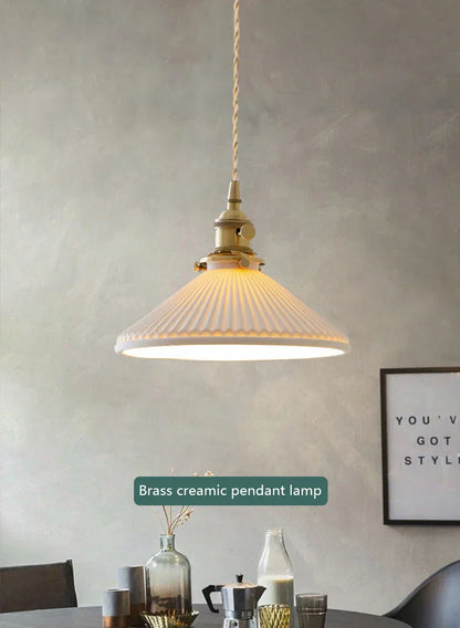DecorBites™ Japanese Ceramic Pendant Light Scandinavian Style Luxury Lamp