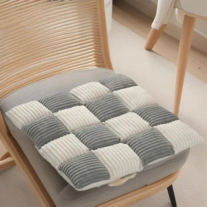 وسادة DecorBites™ من قماش مخملي: كرسي مكتب سميك منقوش، كرسي طعام، وسادة أرضية للأريكة