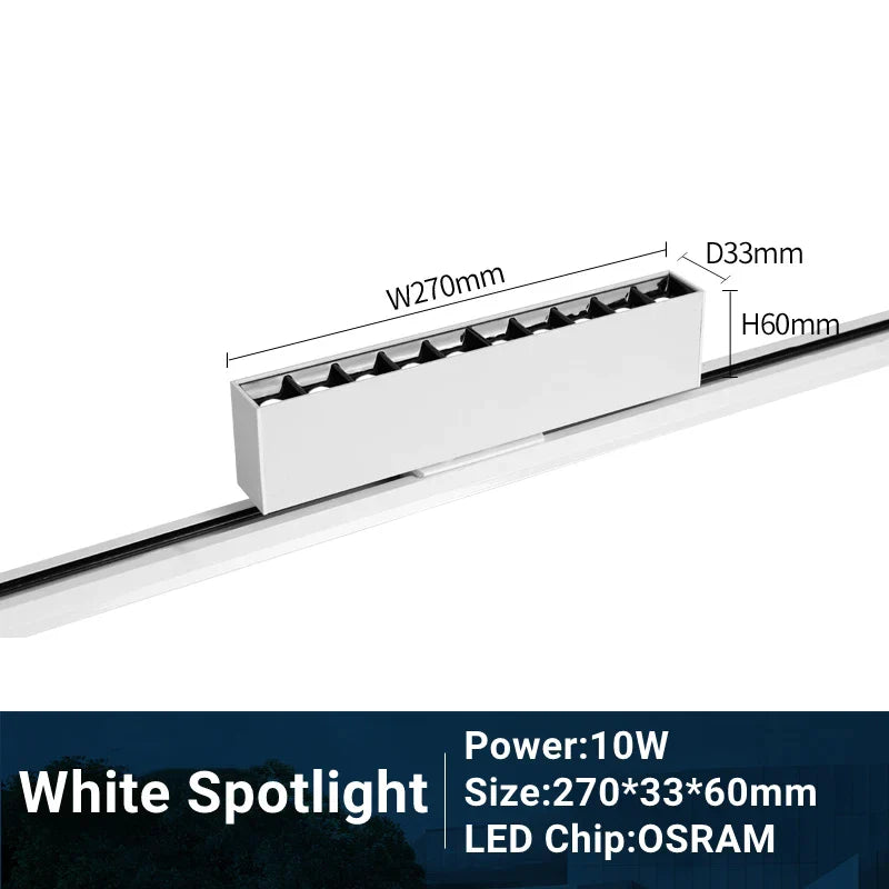 DecorBites™ LED Track Light 10/20W COB Adjustable Grille Spot Lamp Linear Fill Rail Lighting