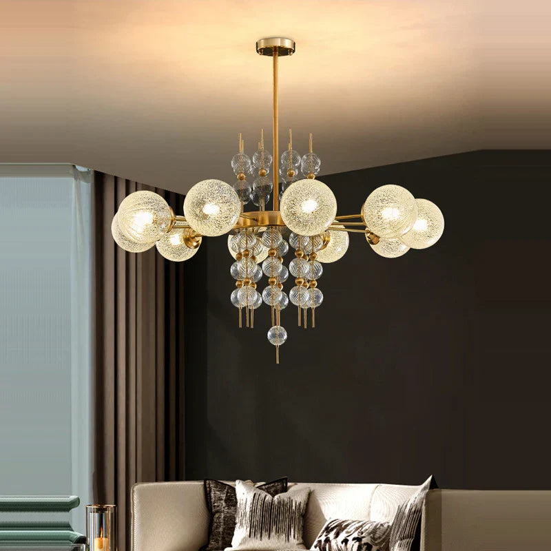 Gold Chrome Bubble Chandelier