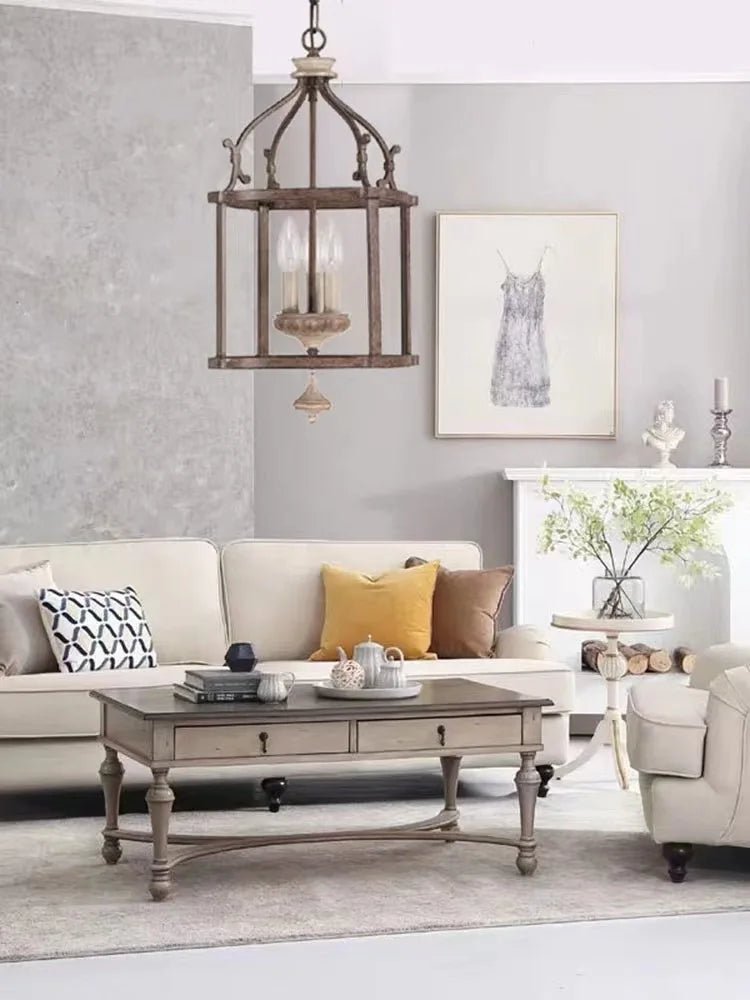 DecorBites™ American Iron E14 Chandelier Light for Porch Restaurant Kitchen Bedroom Personality