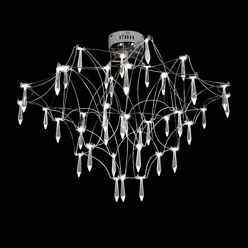 DecorBites™ Deluxe Crystal Star Lamp: Designer LED Lighting for Modern Living Room & Villa