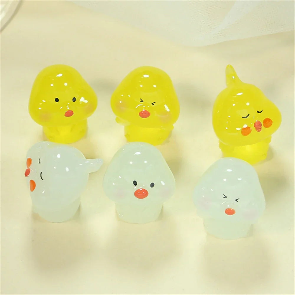 DecorBites™ Chick Doll Figurines Miniature Fairy House Decor Hen Luminous Animals Statue