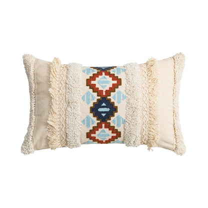 Funda de cojín bordada geométrica DecorBites™ - 45x45cm/30x50cm - Estampado étnico