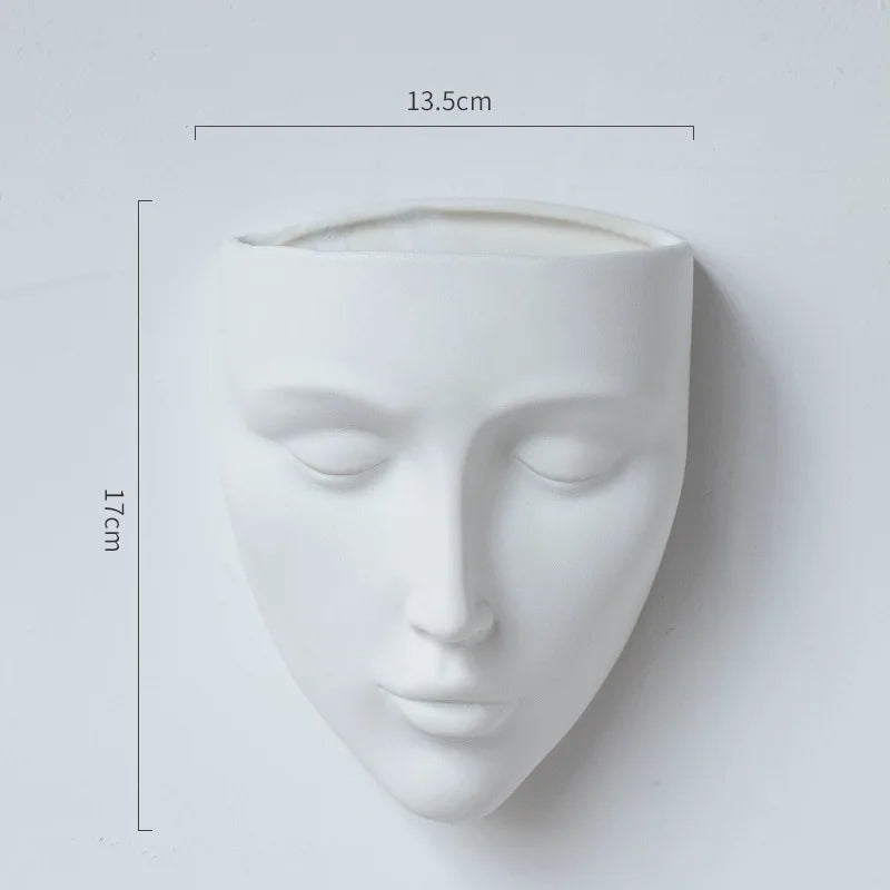 DecorBites™ Ceramic Wall-mounted Vase for Plant Pots and Flower Arrangement