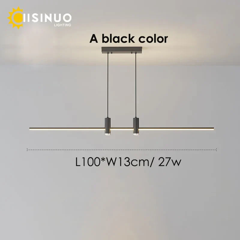 DecorBites™ Adjustable LED Pendant Light in Black/Gold for Office Dining Living Room