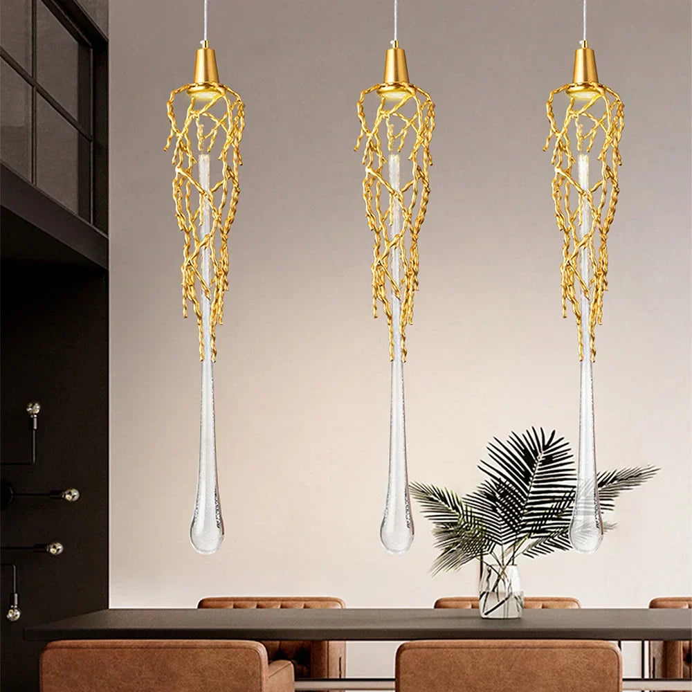 DecorBites™ Branch Art Cage Crystal Chandelier for Modern Dining Room Lighting