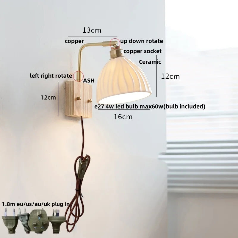 DecorBites™ Ceramic LED Wall Sconce Rotatable Modern Vanity Light