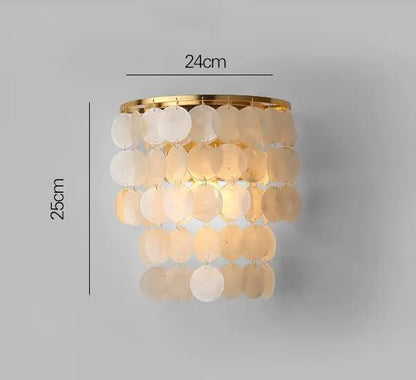 Lámparas de araña DecorBites™ con forma de concha dorada para sala de estar, restaurante y dormitorio