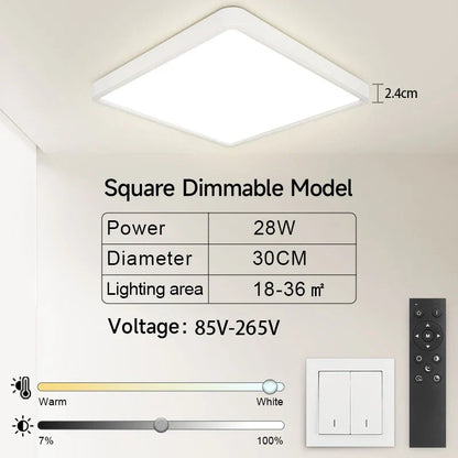 DecorBites™ LED Panel Ceiling Light Modern Kitchen Chandelier Surface Mount Fixture