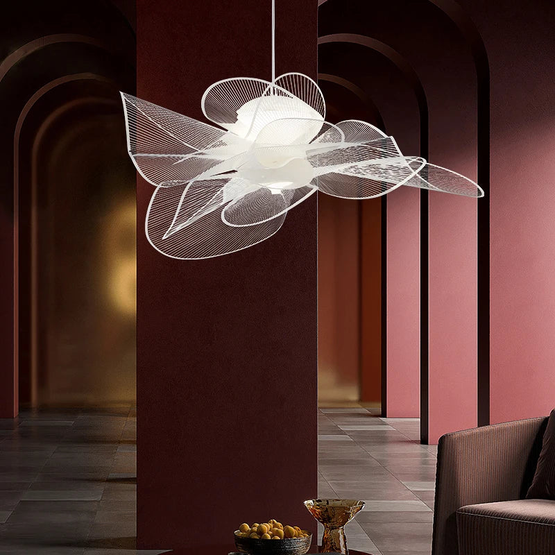 ثريا أكريليك على شكل زهرة من ديكوربايتس™: إضاءة مصممة على الطراز الاسكندنافي للمطاعم وغرف المعيشة وغرف النوم