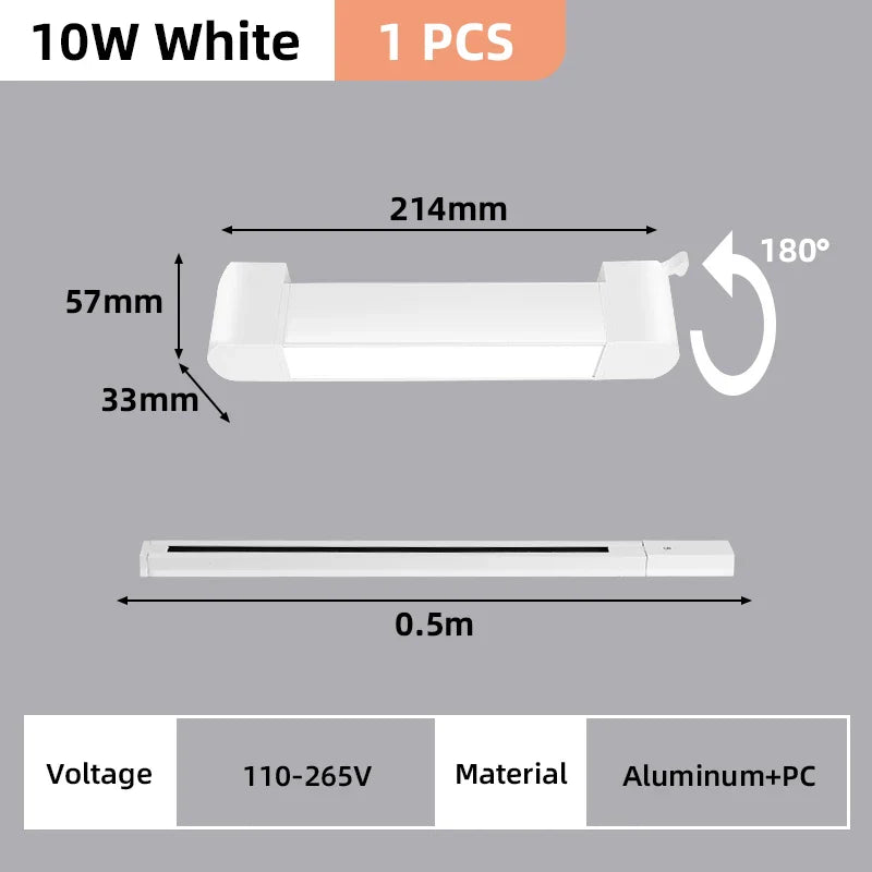 DecorBites™ LED Track Light Set: Rail Track Lamp, Floodlight, Chandelier for Home Decor.