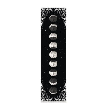 Decobites Moon Phase Tapestry: Black & White Sky Wall Hanging & Bohemian Home Decor