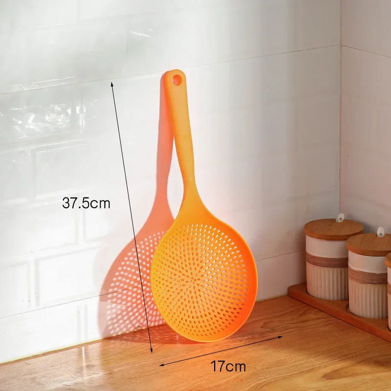 Juego de Cocina Decorbites™: Colador, Cuchara para Fideos, Cuchara de Mango Largo, Sartén Antiadherente - 4 piezas