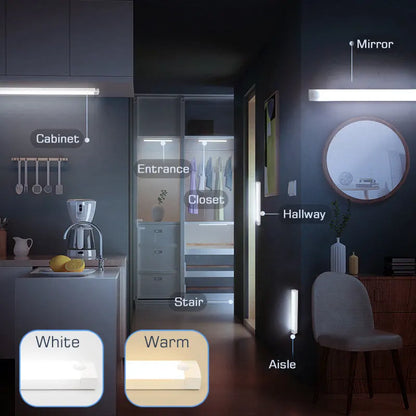 DecorBites™ LED Motion Sensor Light Bar Night Lights USB Rechargeable Handheld Lamp