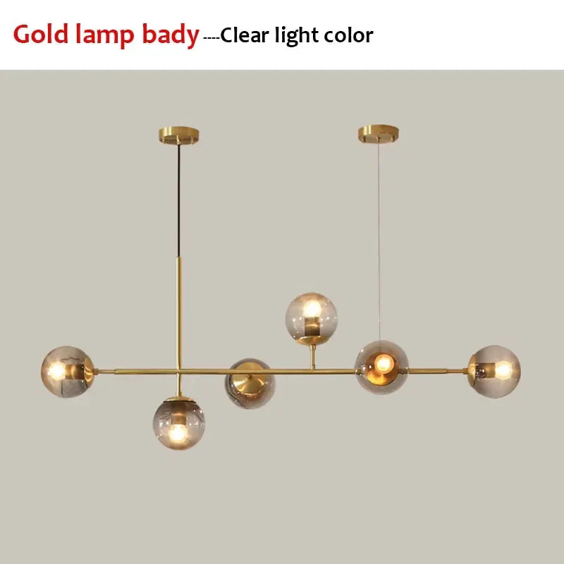 Lámpara colgante LED de bola de cristal DecorBites™: una moderna lámpara de araña para la decoración de la sala de estar.