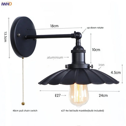 Decorbites™ LED-Wandleuchten Badezimmerspiegel Treppenleuchte Industrie Vintage Wandlampe