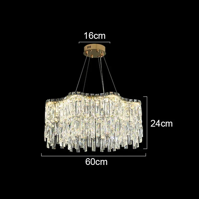 DecorBites™ Crystal Chandelier: Luxury Bedroom & Living Room Lighting