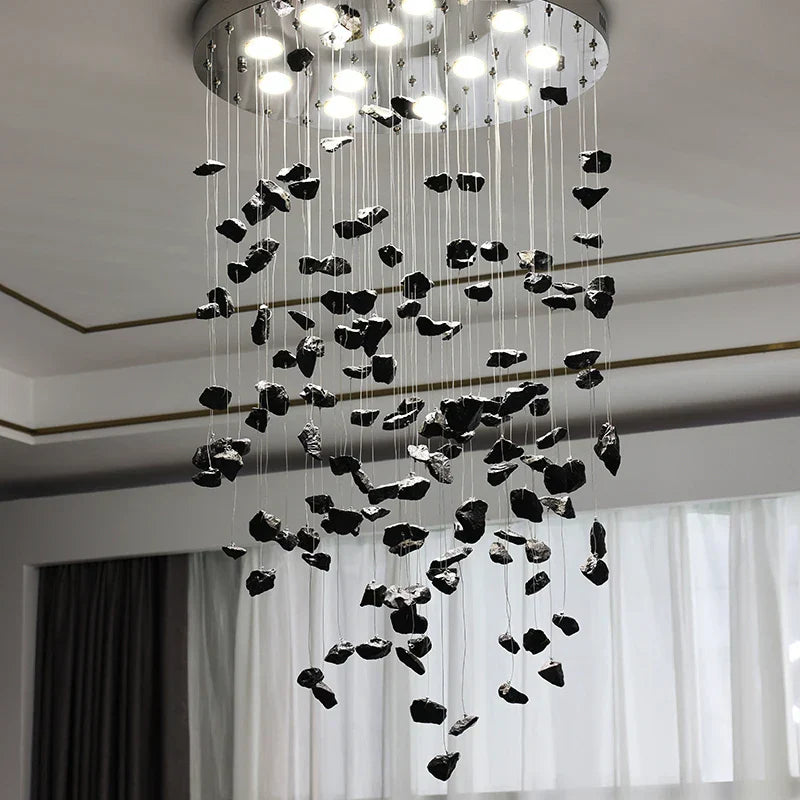Decorbites™ Bunte Kristallstein-Lüster - Ovaler Leuchter LED-Beleuchtung für Heimdekoration