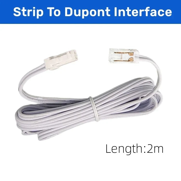 Conectores DecorBites™ de 2 pines para tiras LED COB 2835/5050 SMD, clip fijo de 90°