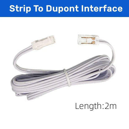 Conectores DecorBites™ de 2 pines para tiras LED COB 2835/5050 SMD, clip fijo de 90°