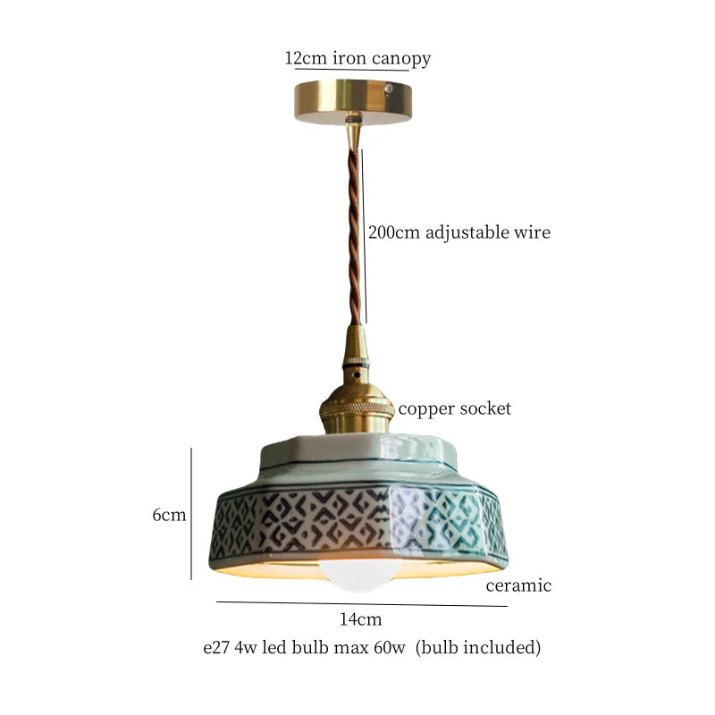 Ceramic Lotus LED Pendant