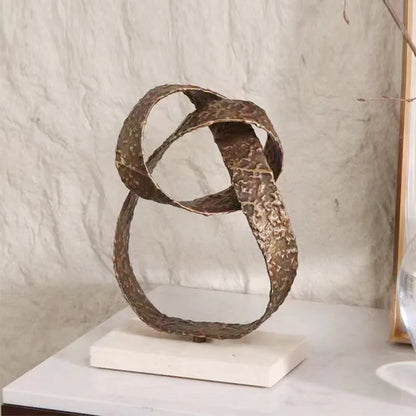 ديكوربايتس™ - تمثال معدني على شكل كرة هندسية - إكسسوار ديكور منزلي