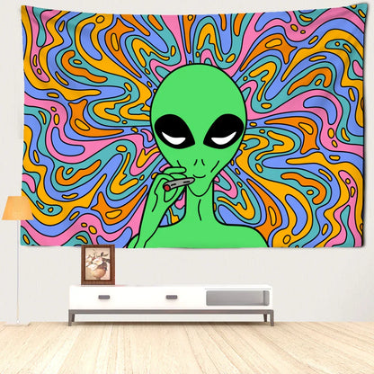 Decobites Psychedelic Alien Tapestry Wall Hanging Abstract Hippie Boho Dorm Home Decor