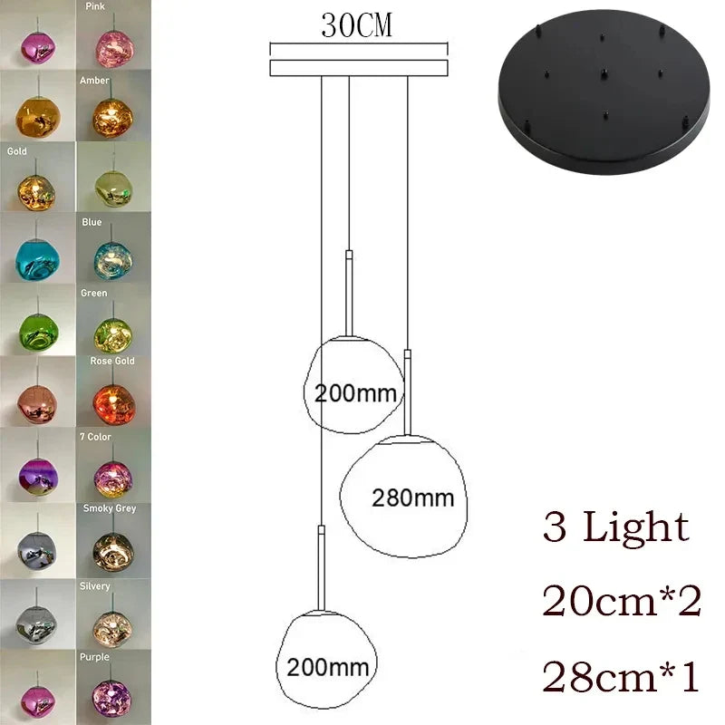 Nordic Lava Acrylic Pendant Light