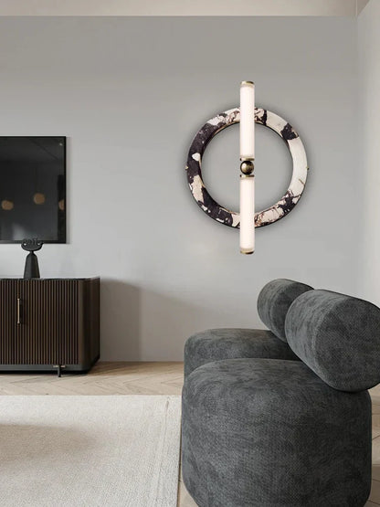 DecorBites™ Green Black Marble Wall Lamp for Home and Cafe Decoration