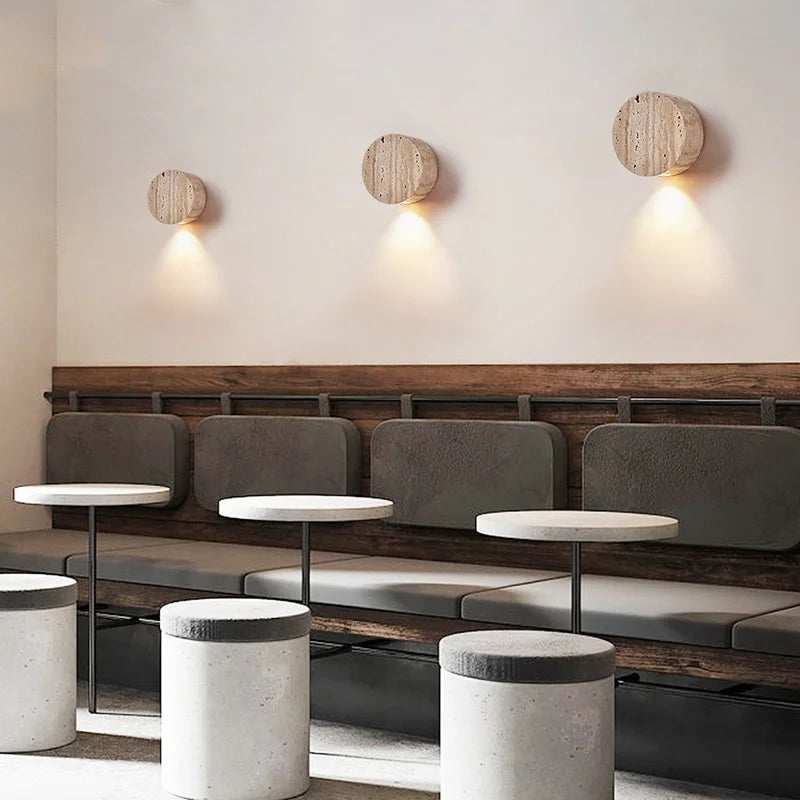 DecorBites™ LED Stone Wall Lamp Sconce, Modern Nordic Design for Living Room, Coffee, Corridor