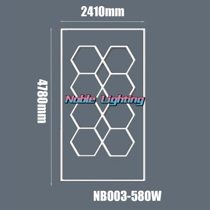 DecorBites™ Hexagon LED Ceiling Light for Home Garage and Commercial Systems