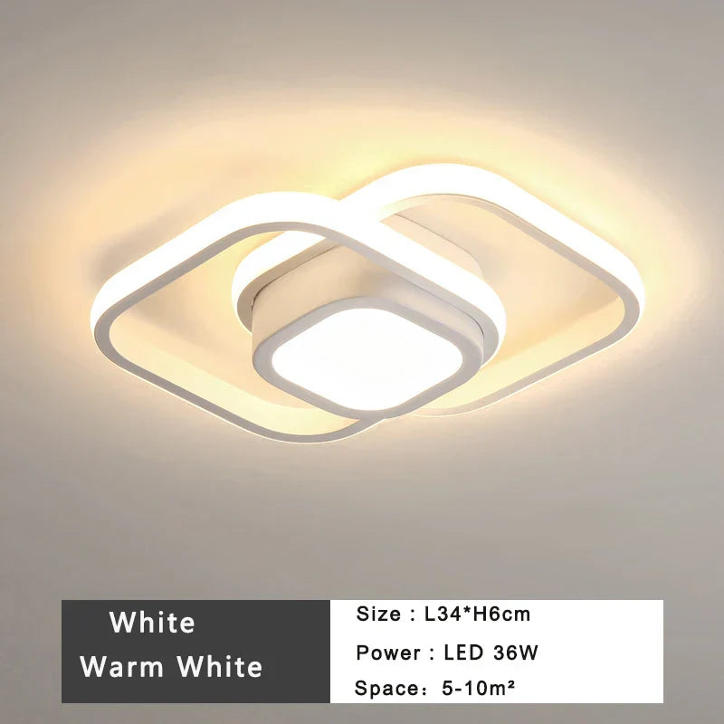 DecorBites™ LED Ceiling Lamp: Modern Indoor Lighting Fixture, 36W 32W 20W, Bedroom Corridor Balcony Foyer