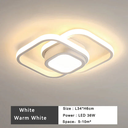 DecorBites™ LED Ceiling Lamp: Modern Indoor Lighting Fixture, 36W 32W 20W, Bedroom Corridor Balcony Foyer