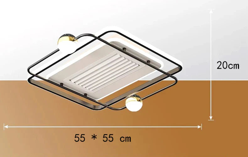 White LED Ceiling Fan Heated Blade Kids Room