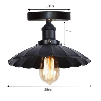 DecorBites™ Industrial Flush Mount Light for Home Decor in Bedroom, Kitchen, Living Room
