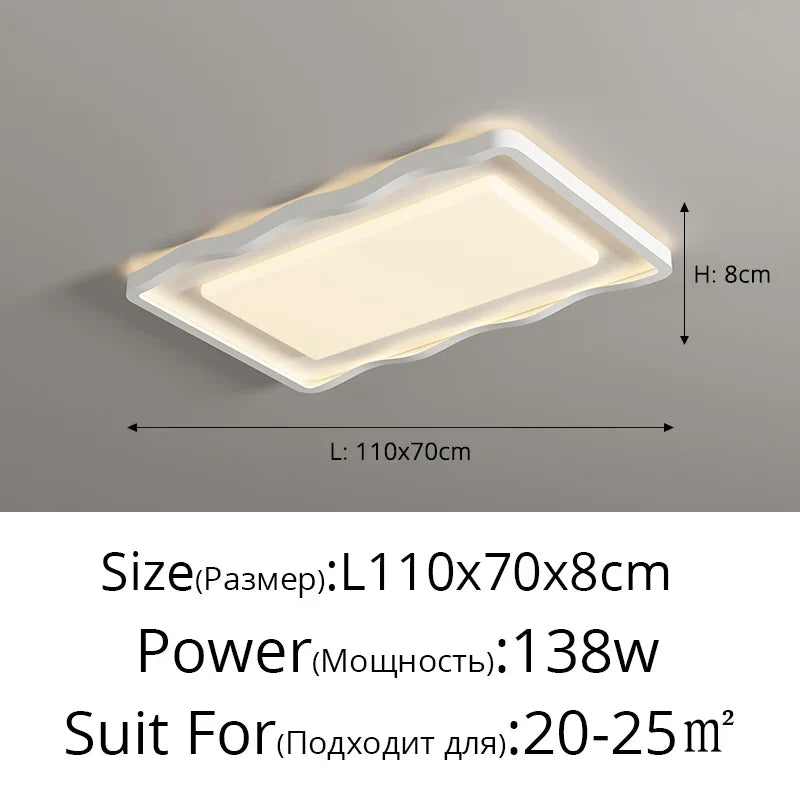 Lámparas de techo LED estilo crema DecorBites™ para una iluminación moderna y sencilla en la sala de estar.