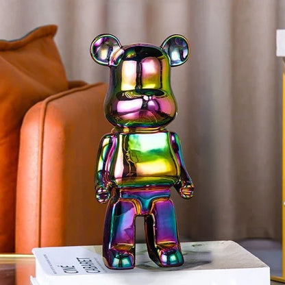 ديكور بايتس™ - تمثال دب على شكل خزانة تلفزيون - حصالة نقود، ديكور منزلي فني