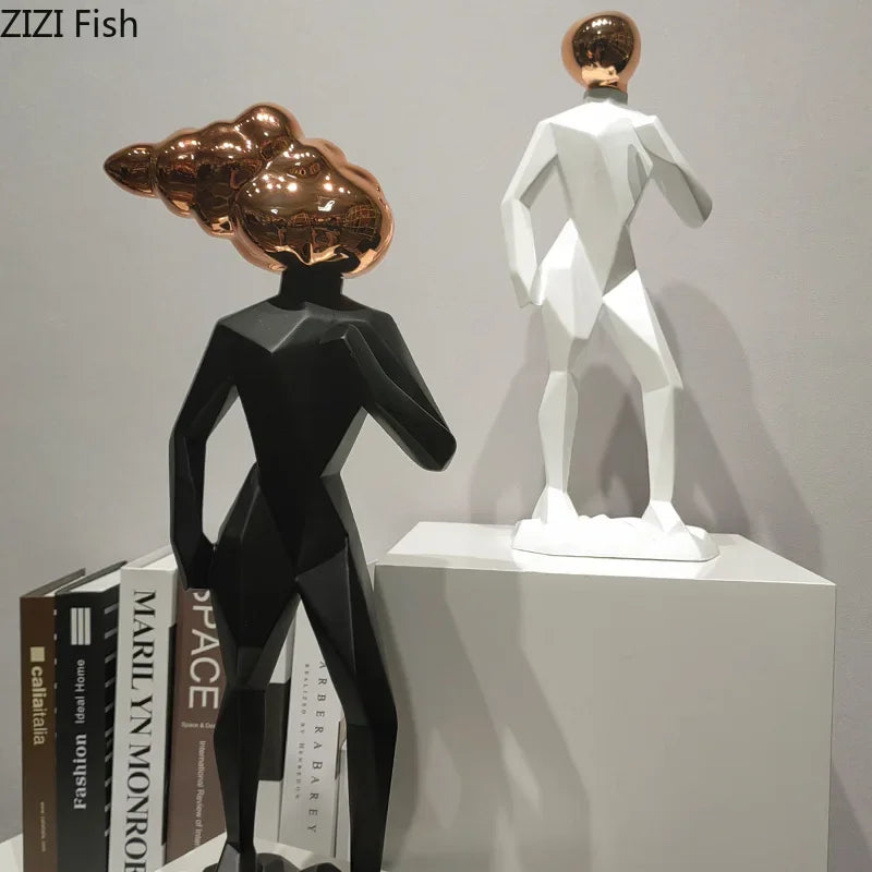 مجموعة ديكور الغرفة من منحوتات الراتنج التجريدية من DecorBites™