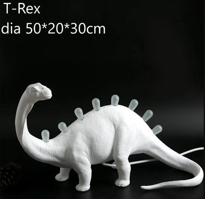 DecorBites™ Dino LED Desk Lamps - Jurassic Bedroom Bronto T-Rex Resin Dinosaur Home Decor Lighting