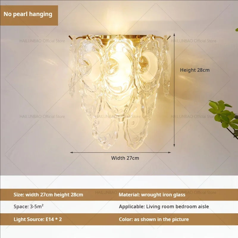 Lámpara de pared de cristal de lujo Decorbites™ para iluminación de pasillos, sala de estar, dormitorio y corredor