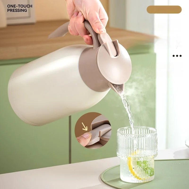 DecorBites™ Large 48-Hour Cold Bottle 2000ML Thermal Pot Hot Water Coffee Teapot